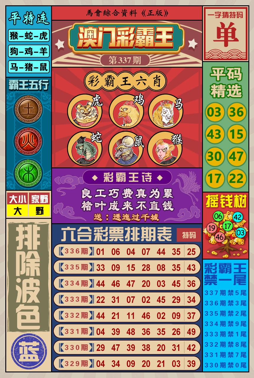 2024337期澳门彩霸王