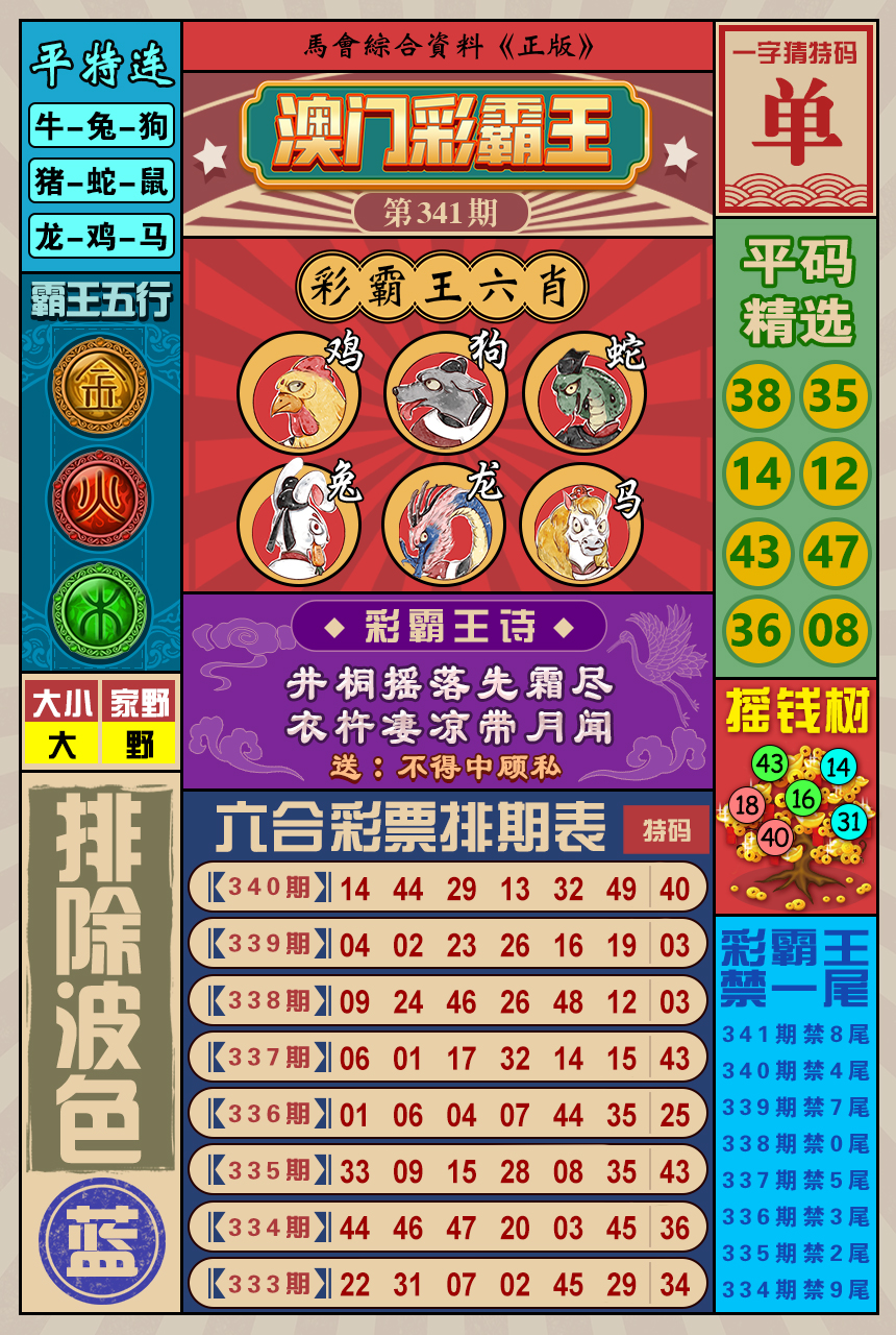 2024341期澳门彩霸王