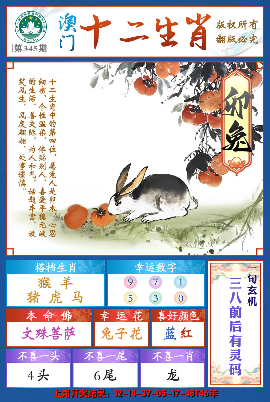2024345期十二生肖