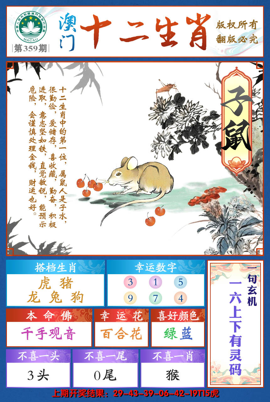 2024359期十二生肖