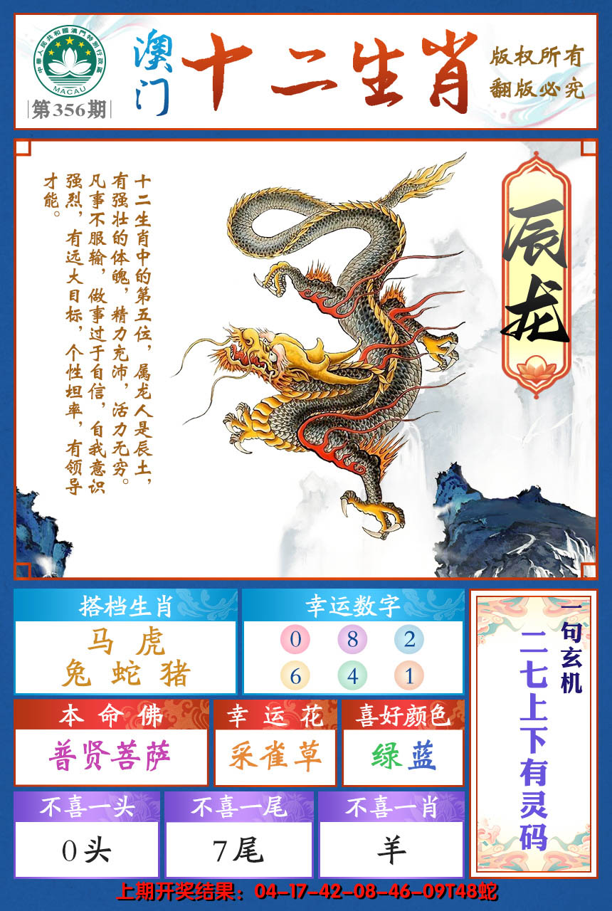 2024356期十二生肖
