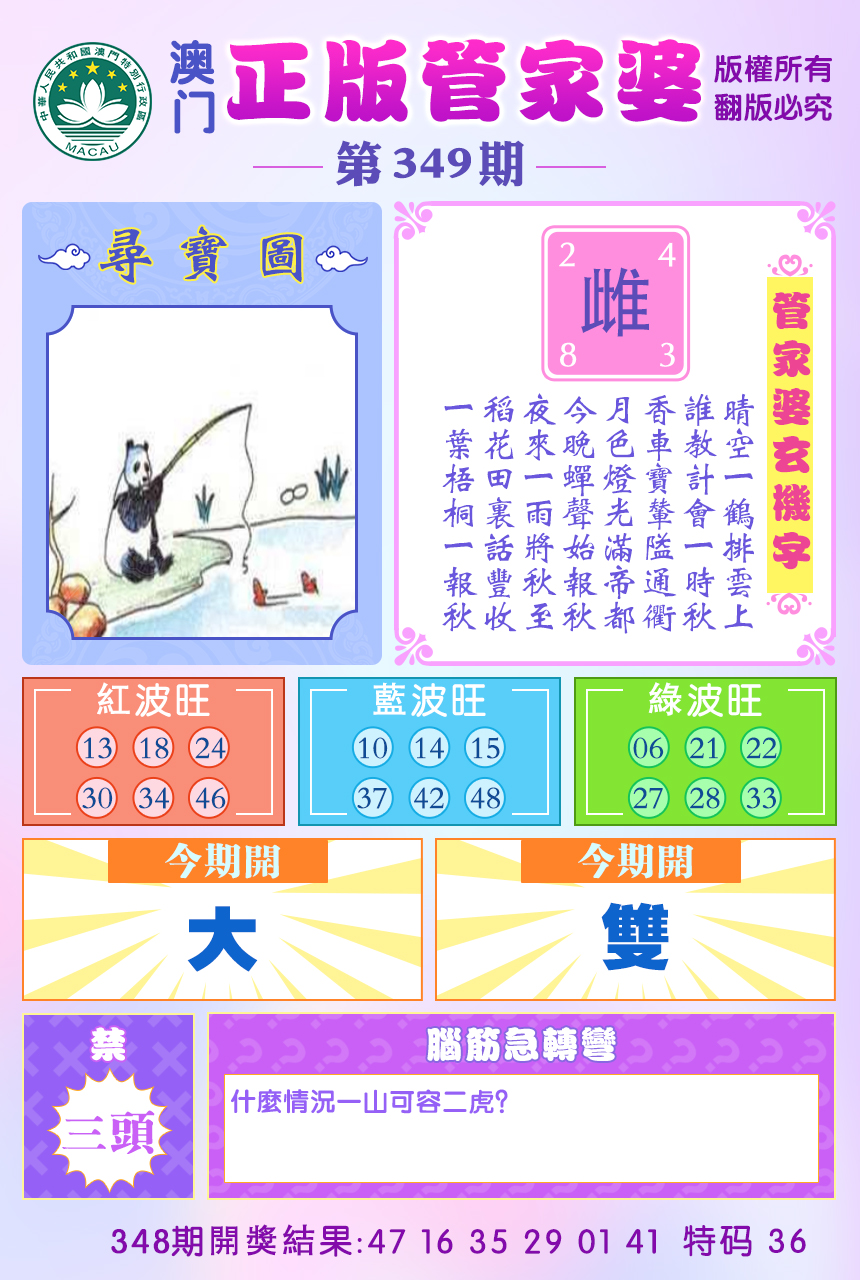 2024349期正版管家婆