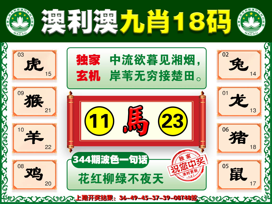2024344期澳利澳九肖