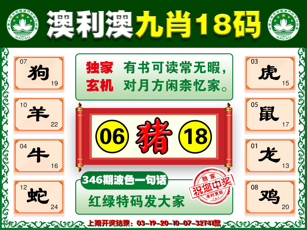 2024346期澳利澳九肖