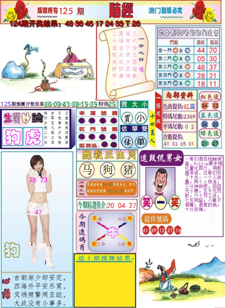 2024125期澳门赌经