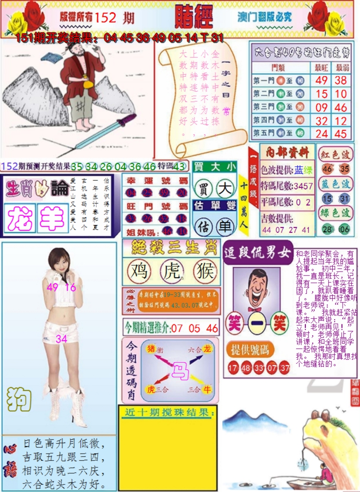 2024152期澳门赌经