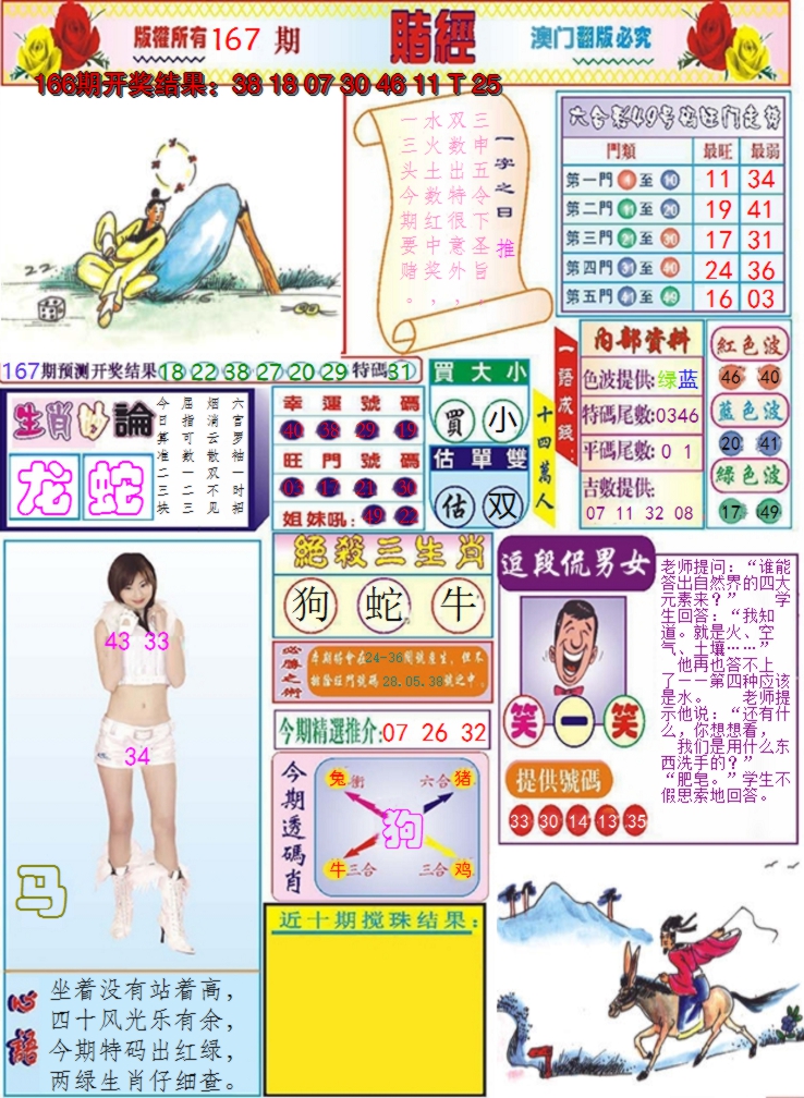 2024167期澳门赌经