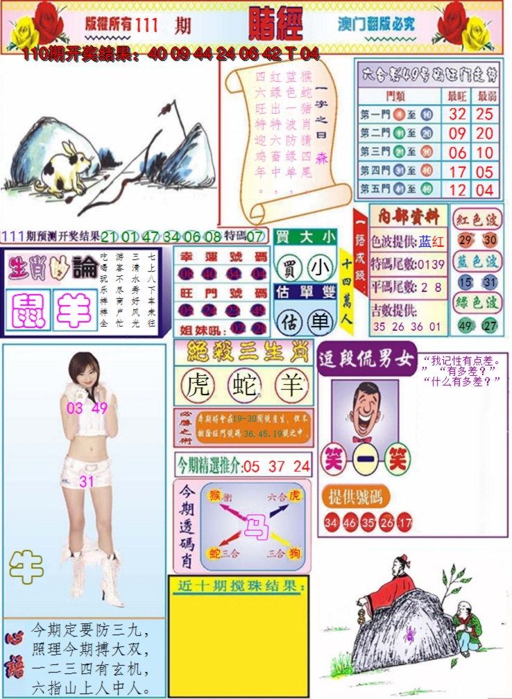 2024111期澳门赌经