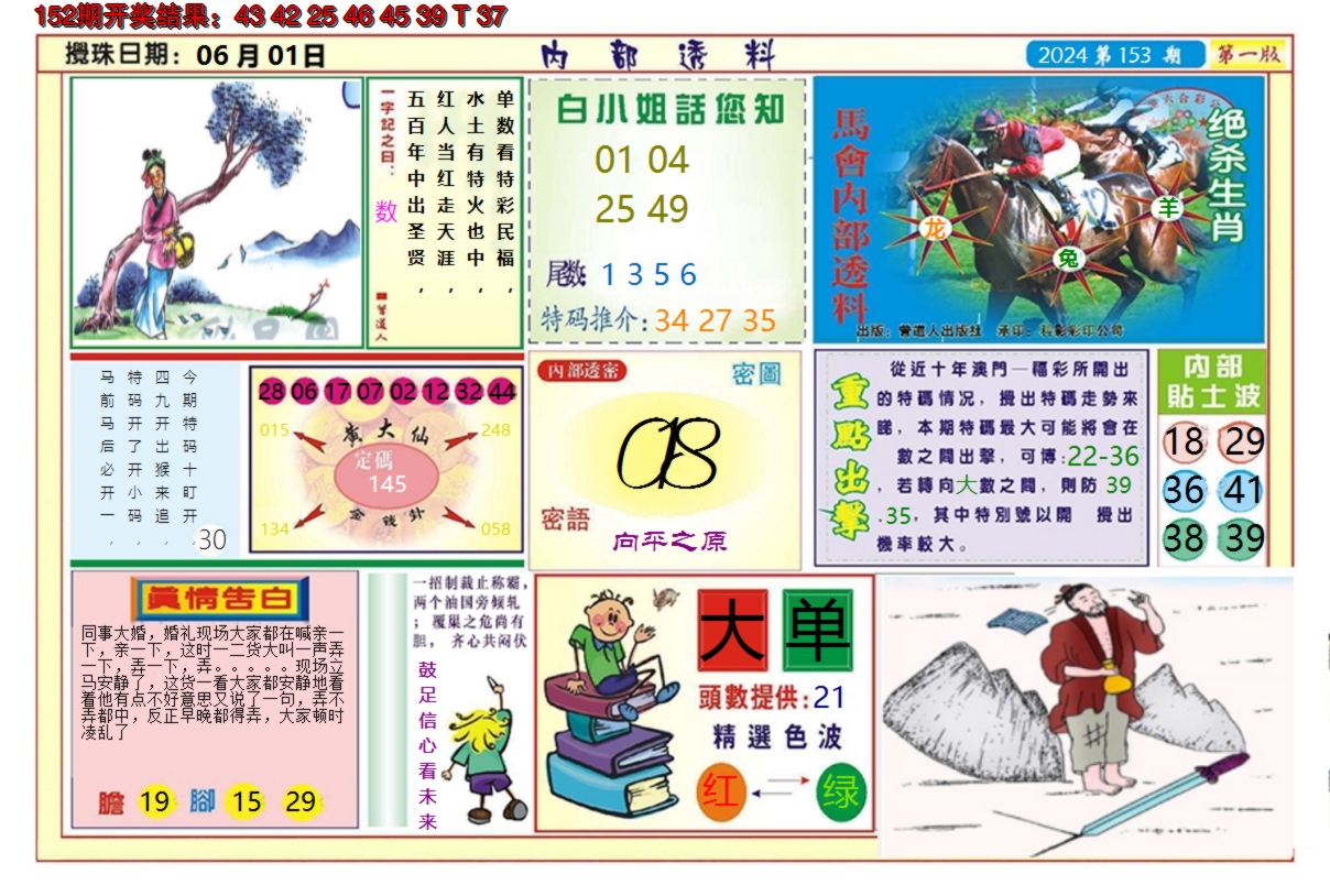 2024153期澳门内部透料A