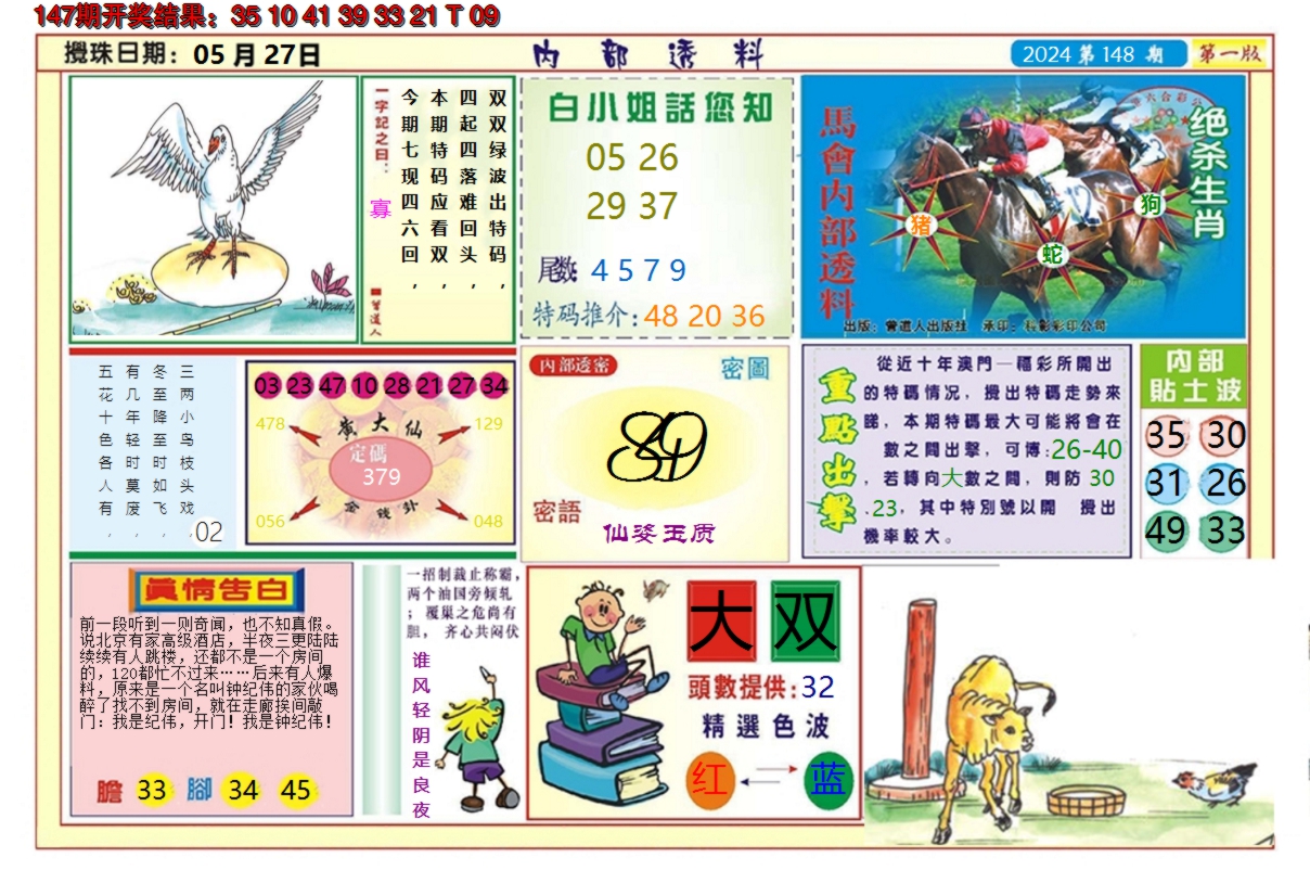 2024148期澳门内部透料A