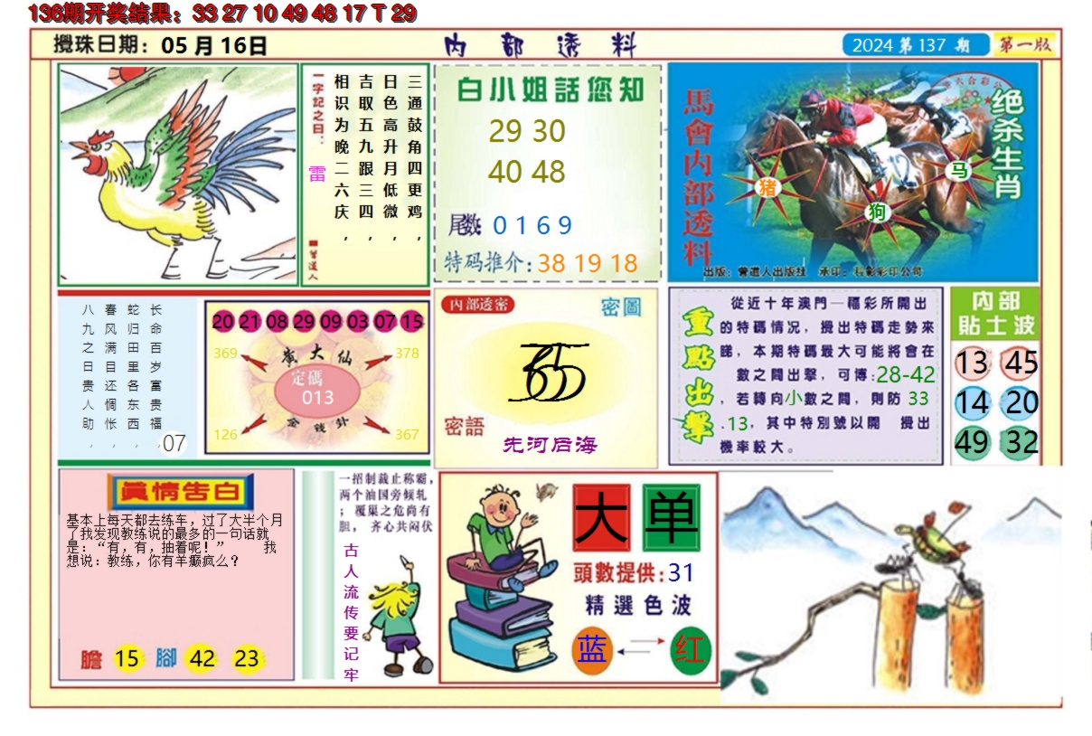 2024137期澳门内部透料A