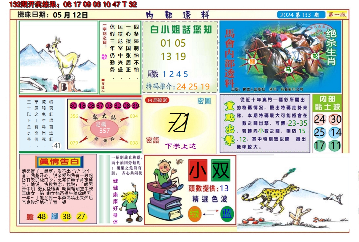 2024133期澳门内部透料A