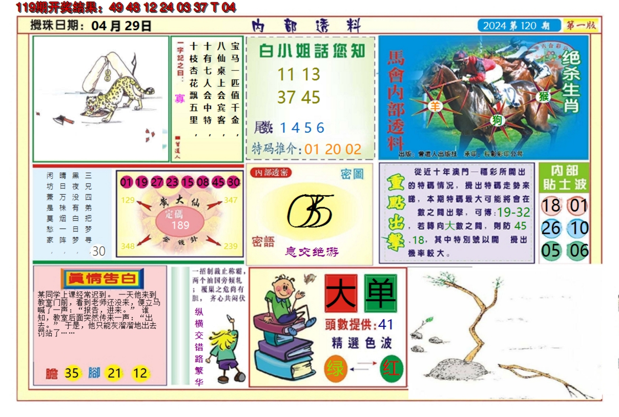 2024120期澳门内部透料A