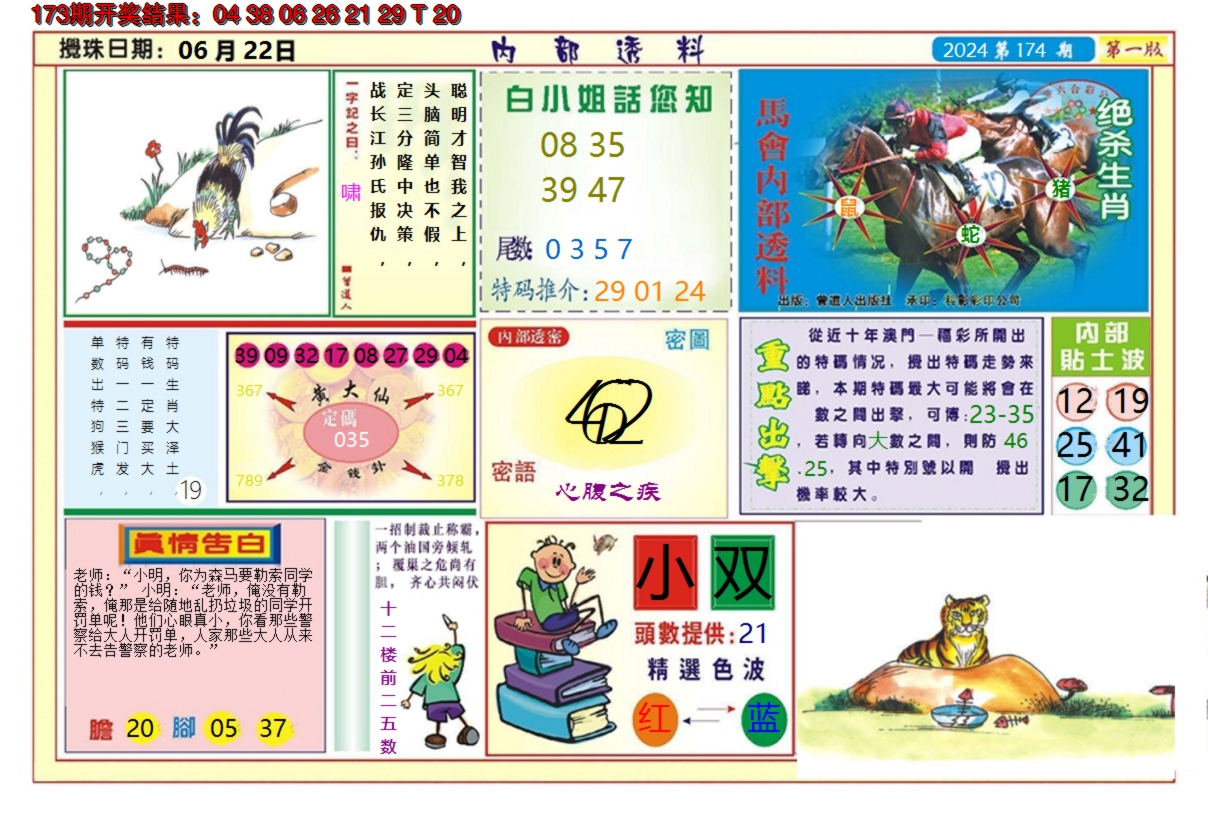 2024174期澳门内部透料A