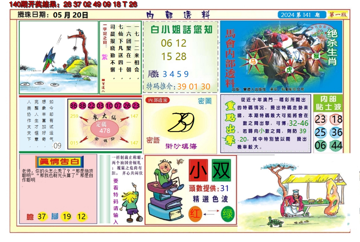 2024141期澳门内部透料A
