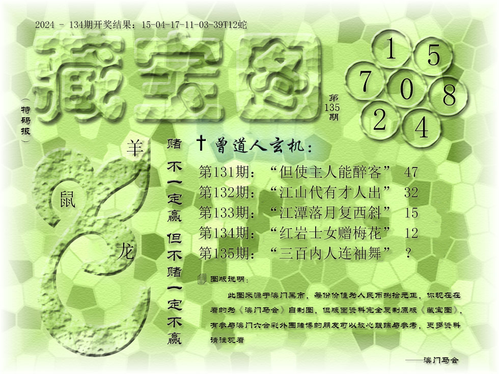 2024135期《藏宝图》