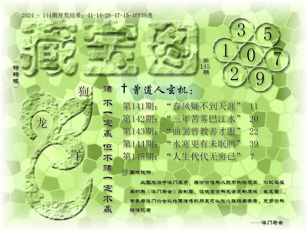2024145期《藏宝图》
