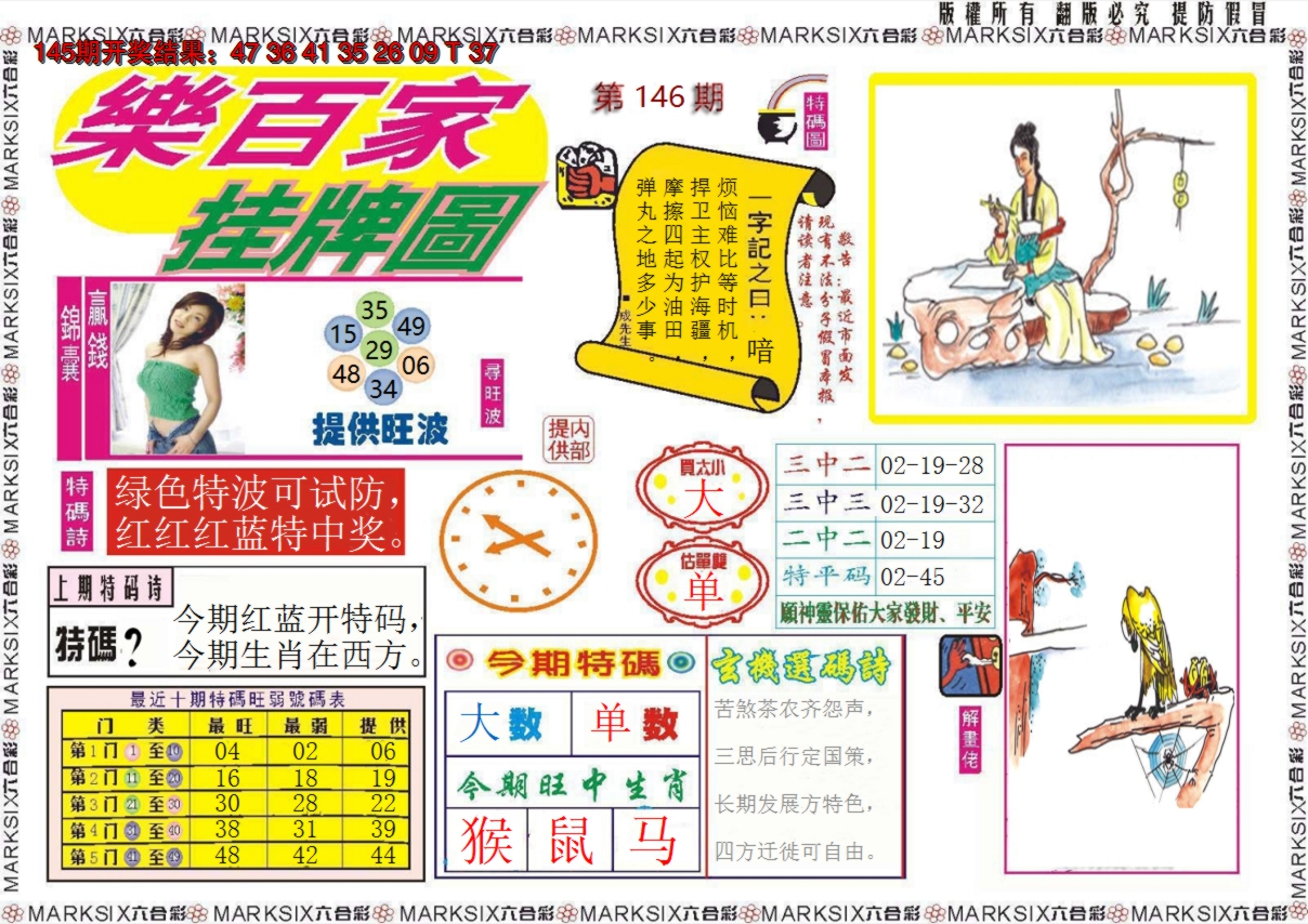 2024146期乐百家挂牌图