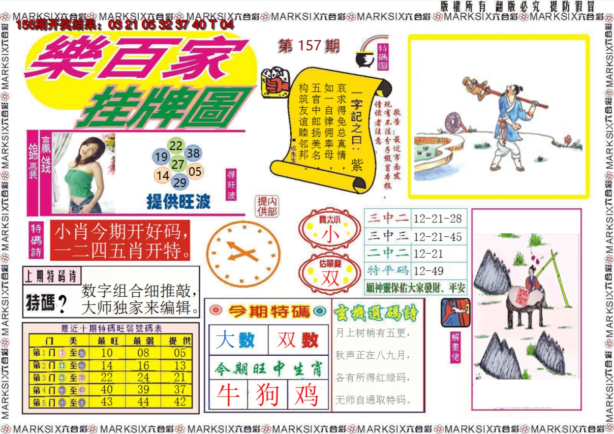 2024157期乐百家挂牌图