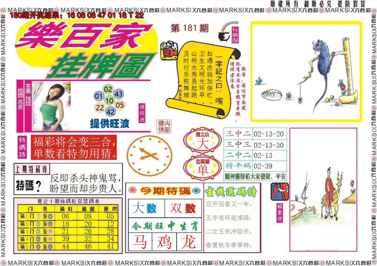 2024181期乐百家挂牌图