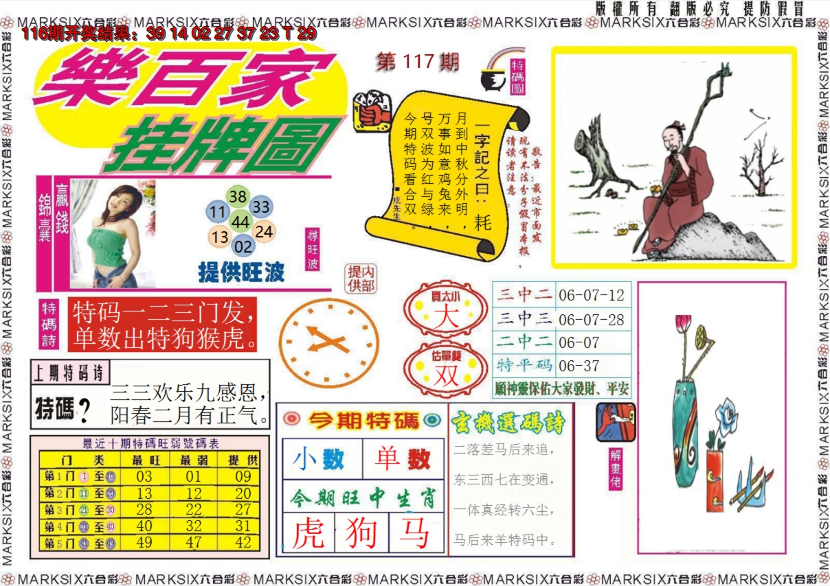 2024117期乐百家挂牌图