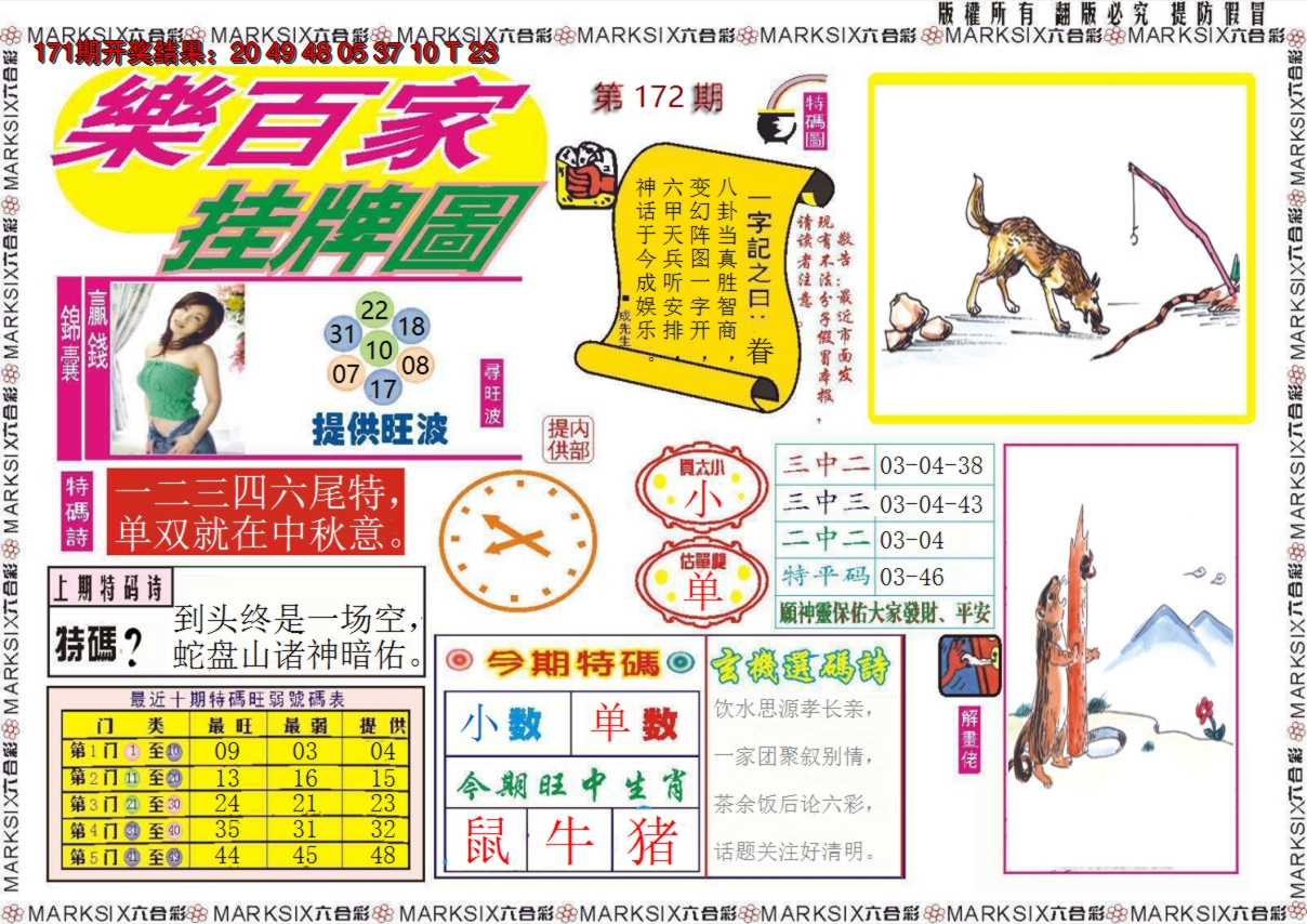2024172期乐百家挂牌图