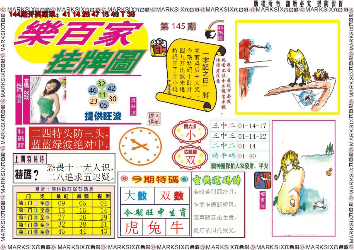 2024145期乐百家挂牌图