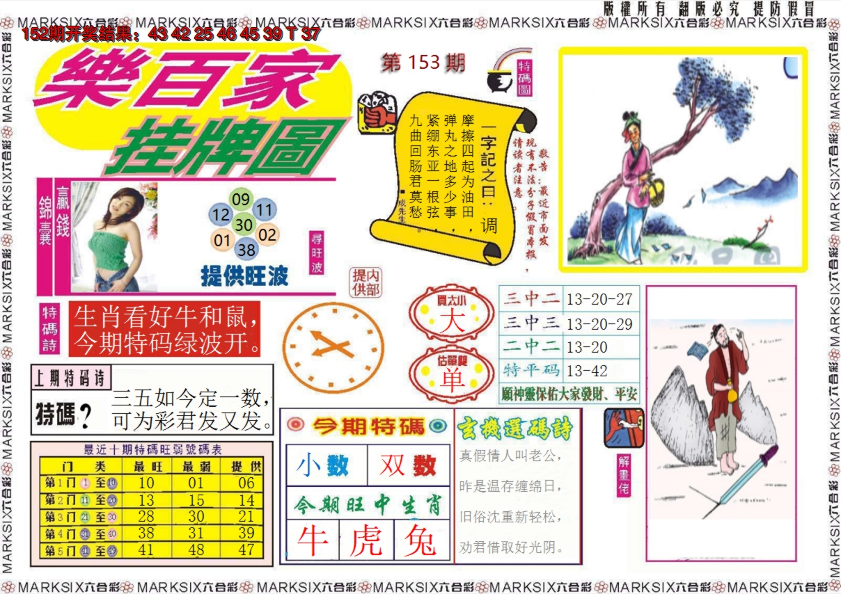 2024153期乐百家挂牌图