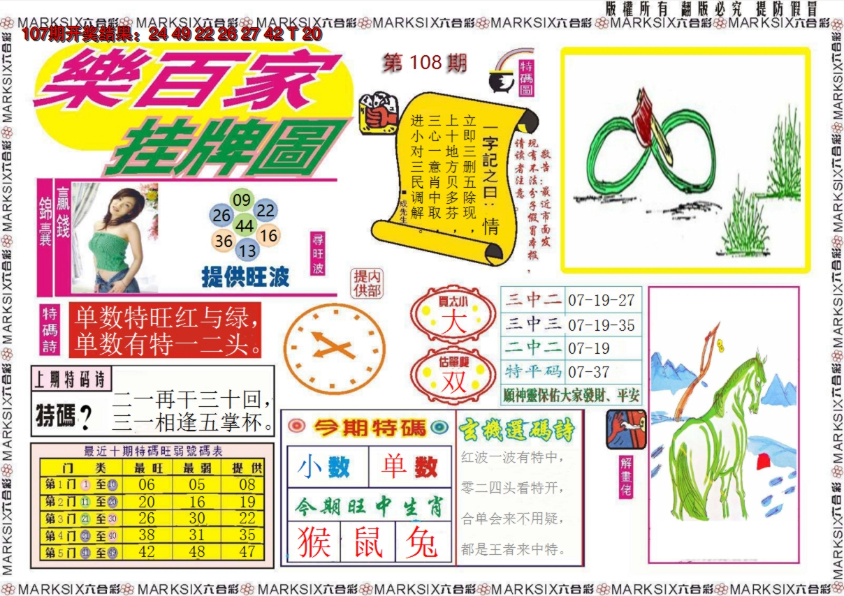 2024108期乐百家挂牌图