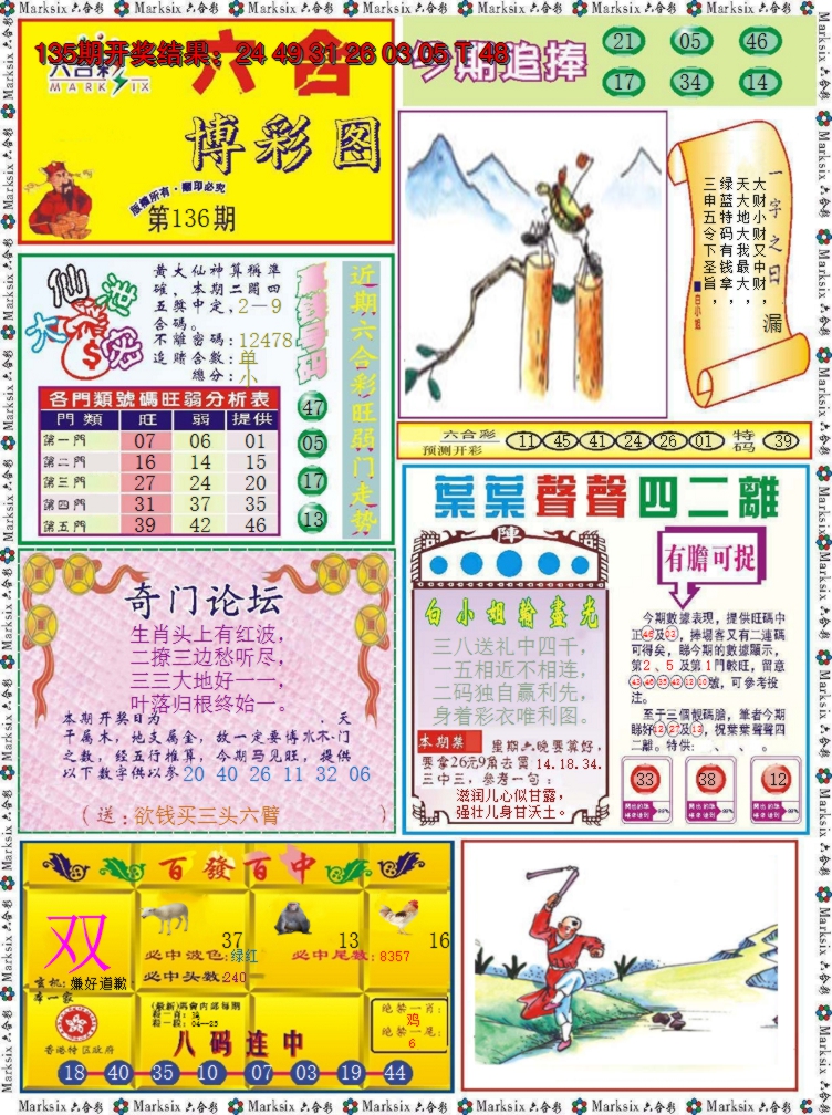 2024136期六合博彩图
