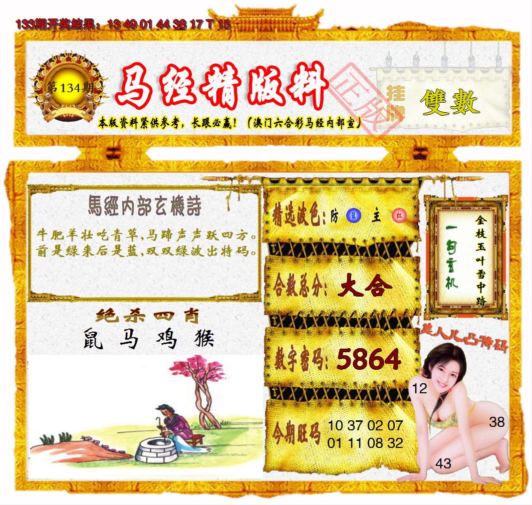 2024134期马经精版料