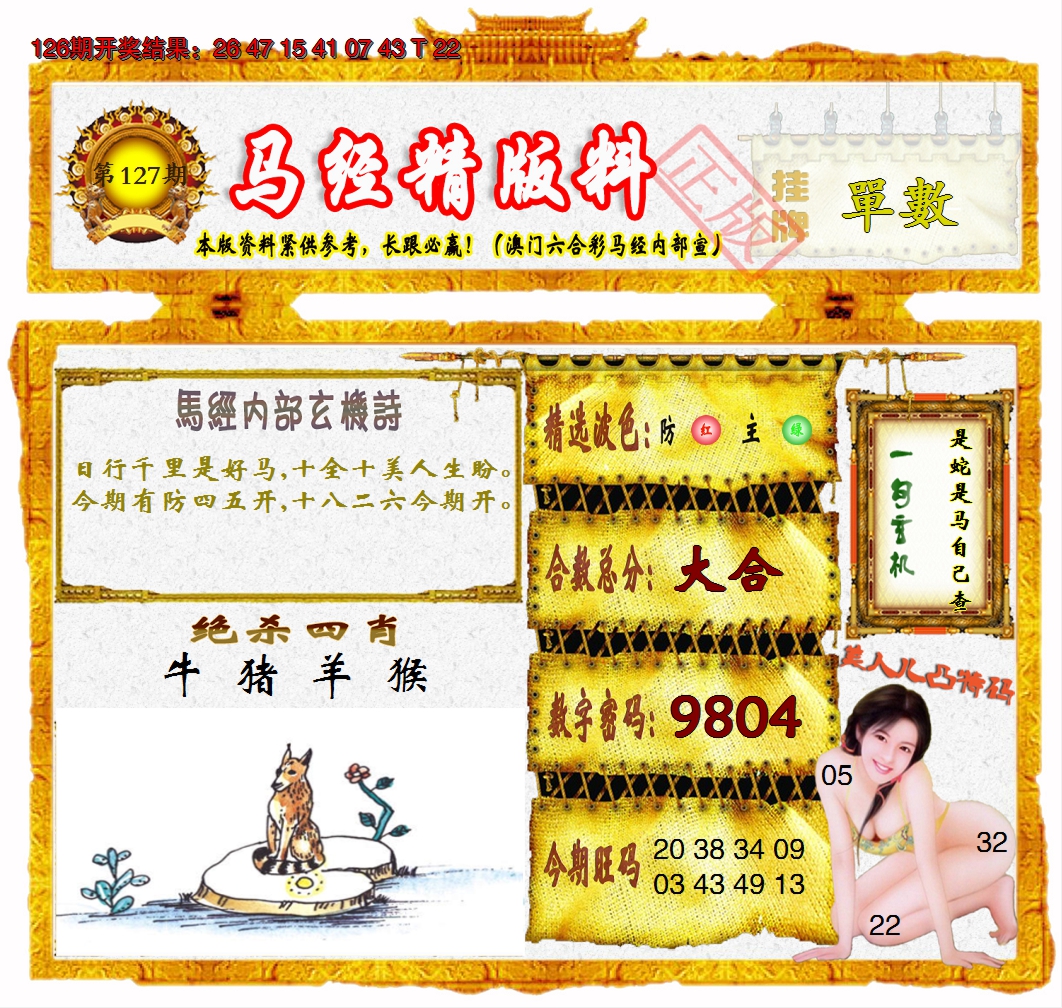 2024127期马经精版料