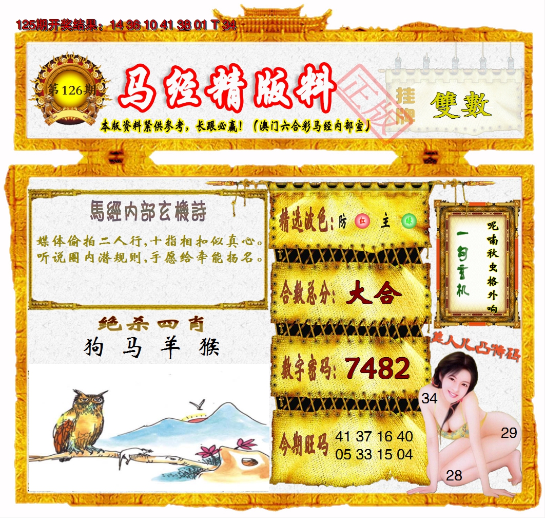 2024126期马经精版料