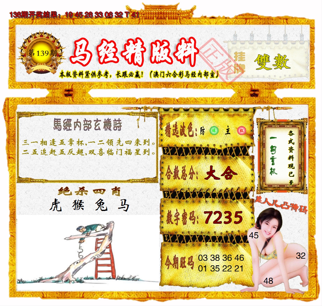 2024139期马经精版料