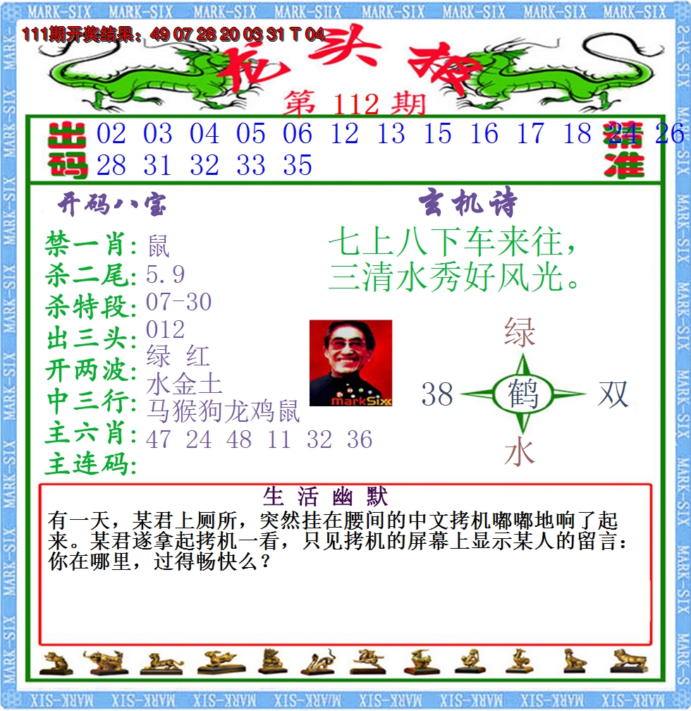 2024112期澳门龙头报