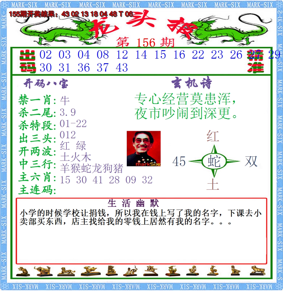 2024156期澳门龙头报