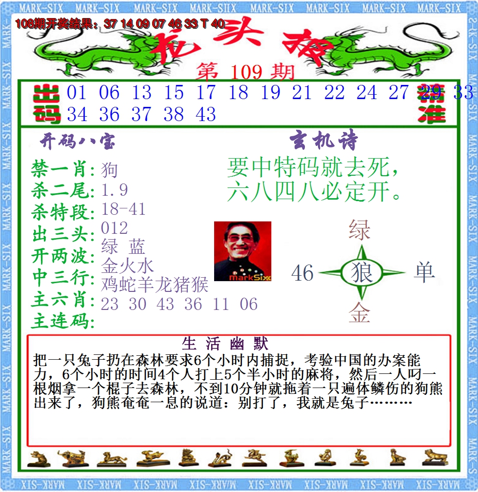 2024109期澳门龙头报