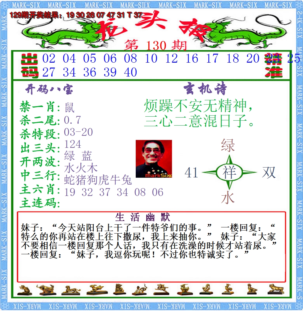 2024130期澳门龙头报