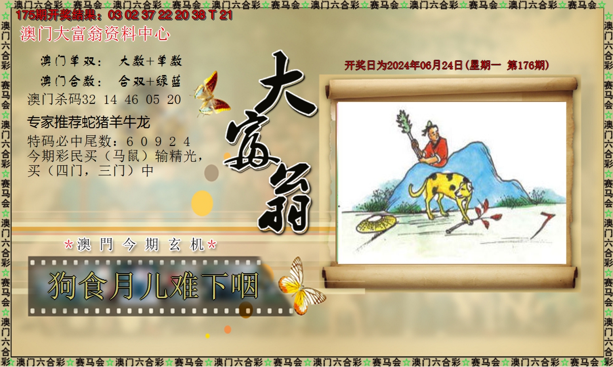 2024176期新大富翁