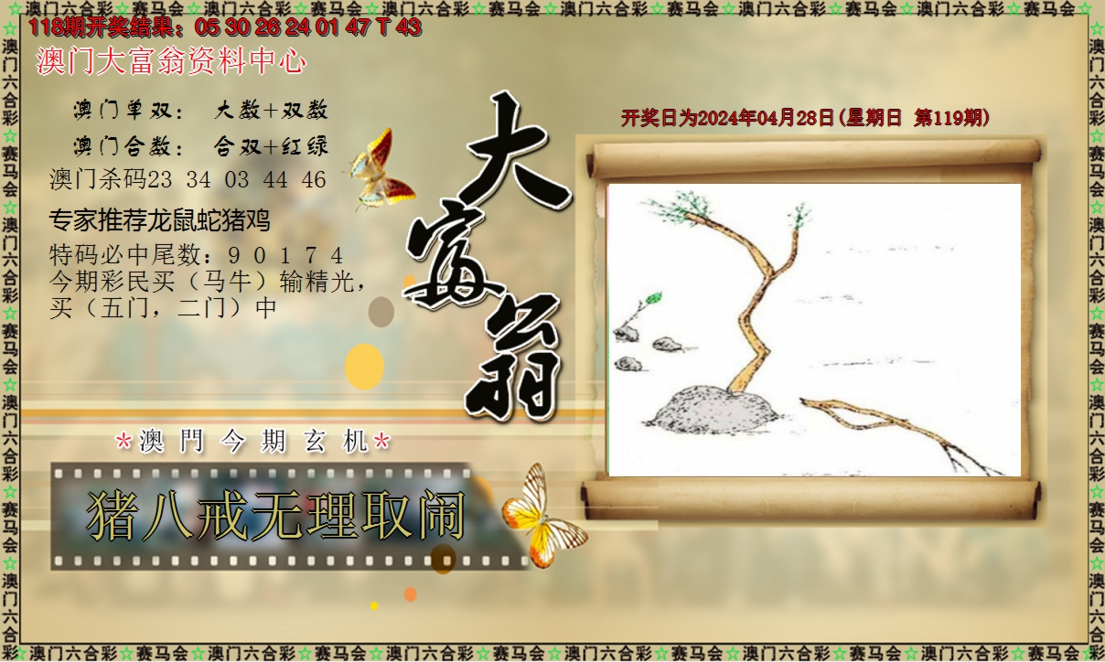2024119期新大富翁