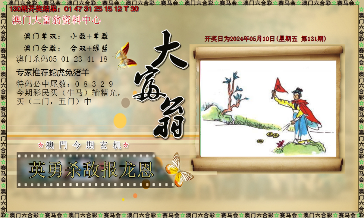 2024131期新大富翁