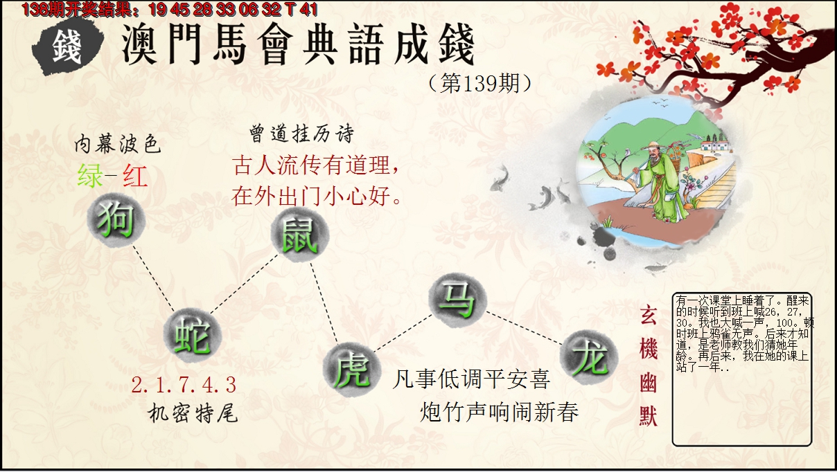 2024139期典语成钱