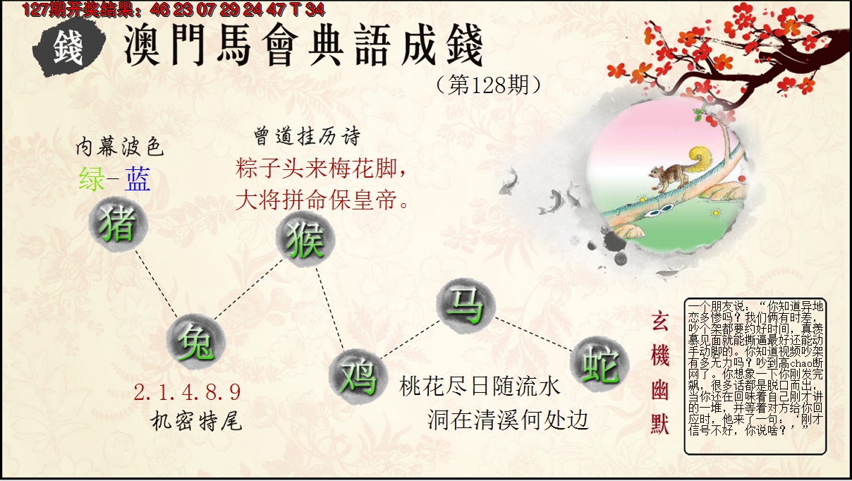 2024128期典语成钱