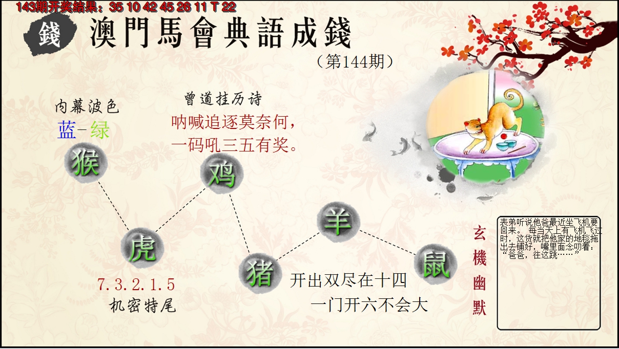 2024144期典语成钱