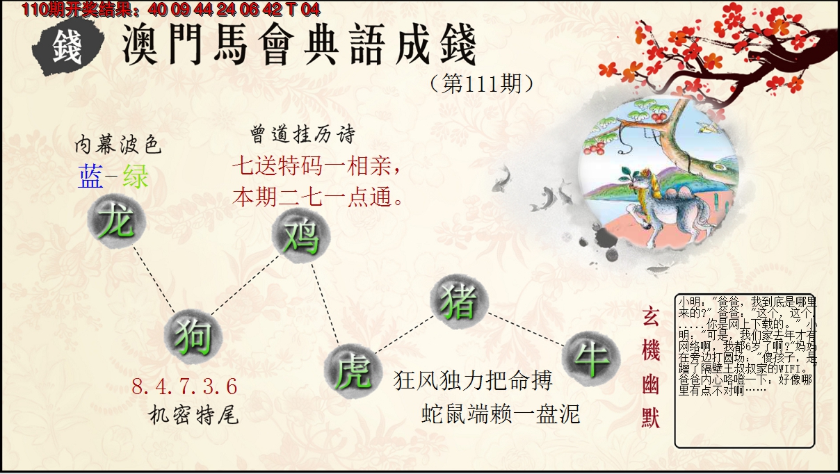 2024111期典语成钱