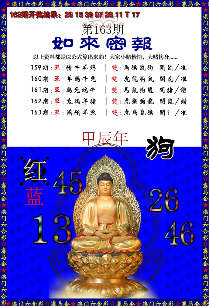 2024163期如来秘报
