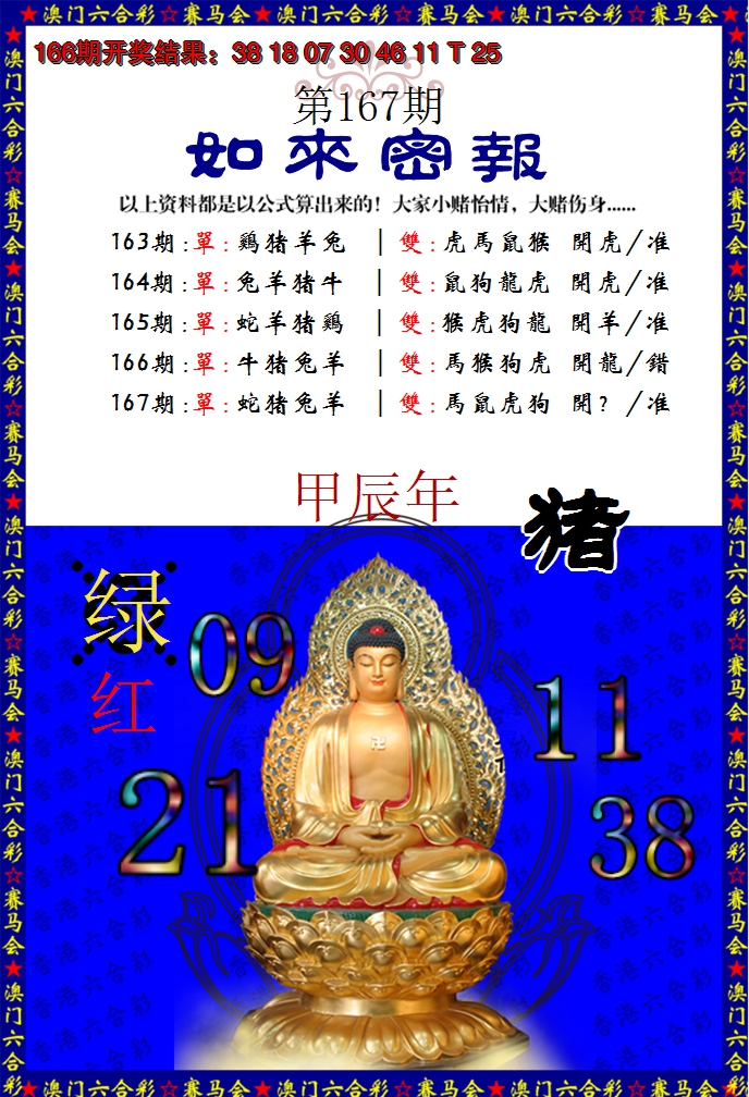 2024167期如来秘报