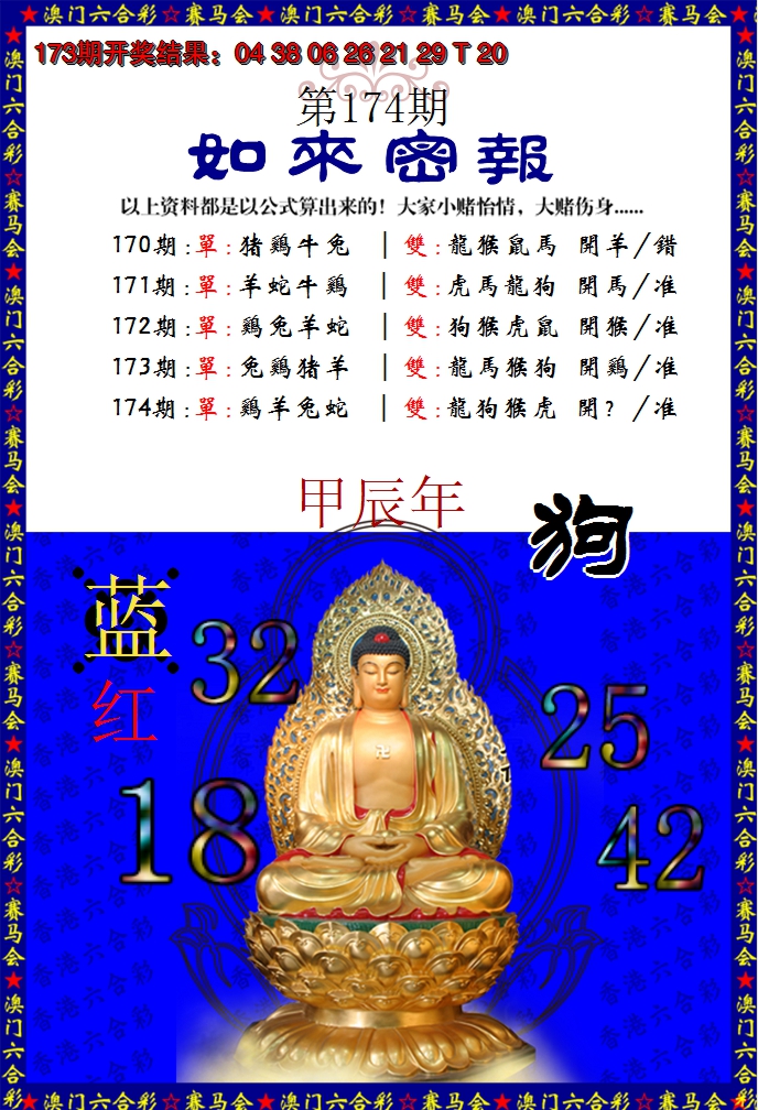 2024174期如来秘报
