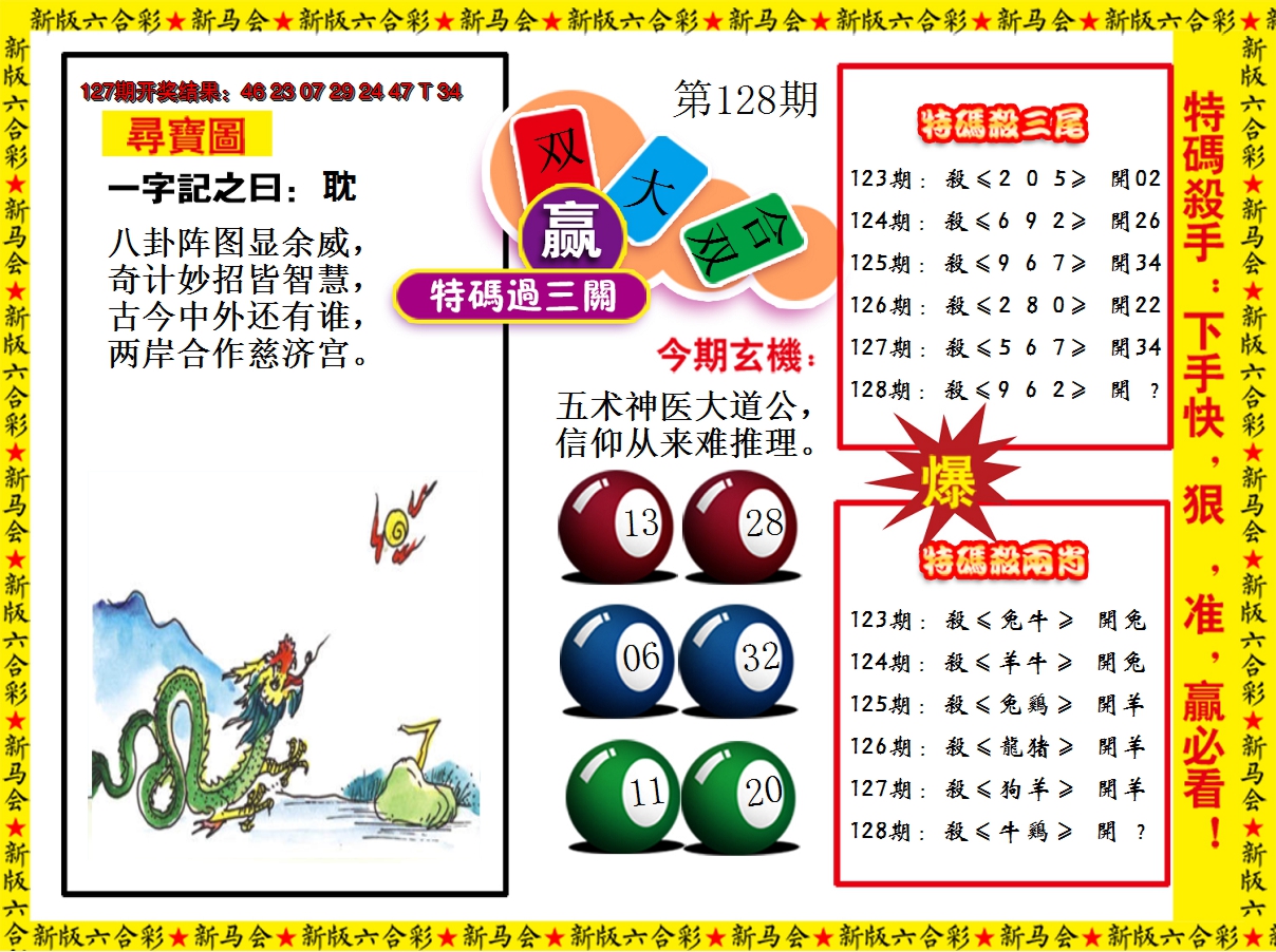 2024128期特码过三关