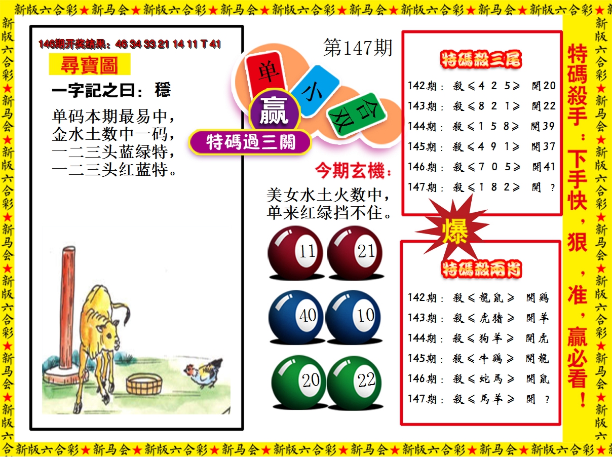 2024147期特码过三关